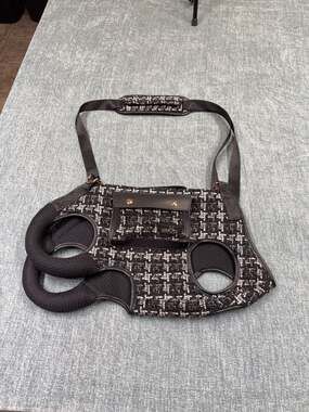 WAKYEU Tweed Pet Carrier Sling Bag Size L